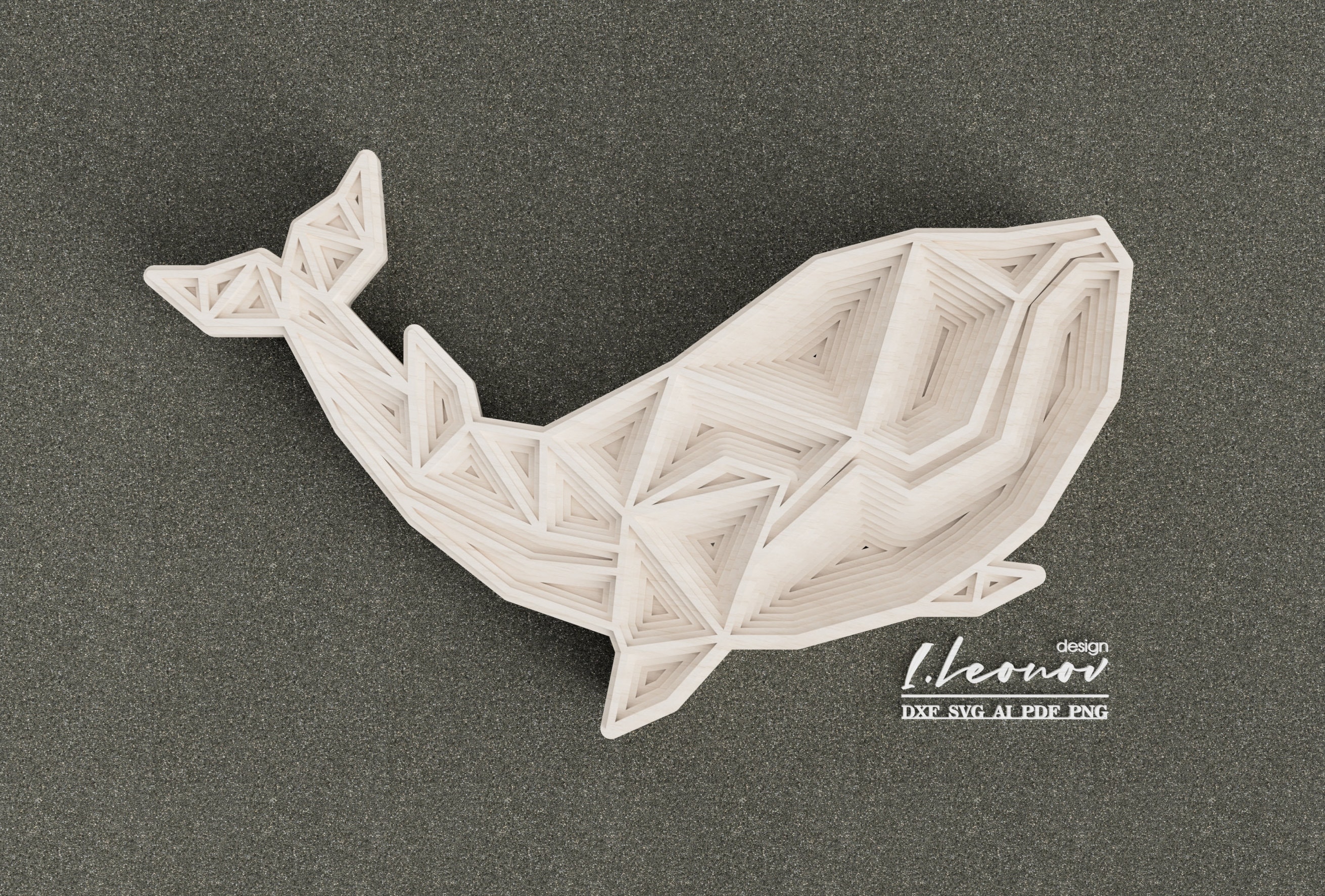 Multilayer Whale Laser Cut File SVG Ai EPS Dxf Laser Cut - Etsy