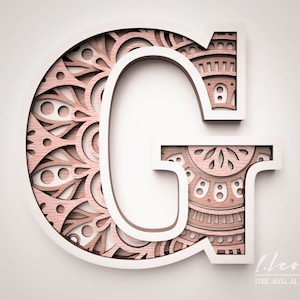 Laser Cut DXF Letter G DXF Alphabet Letter G, Laser Cut Letter, Alphabet SVG for Cricut, cricut, Wall art Multilayer Letter, Papercut