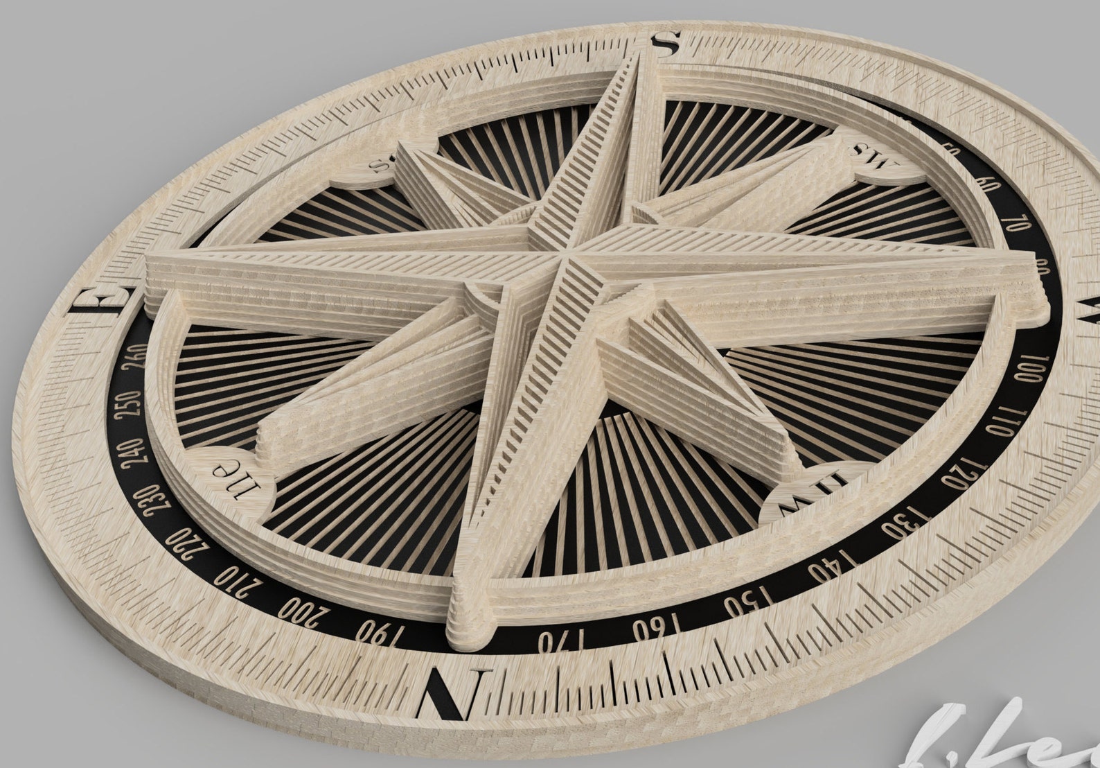 Multilayer Laser Cut Compass Compass Dxf File SVG Ai EPS Dxf Etsy