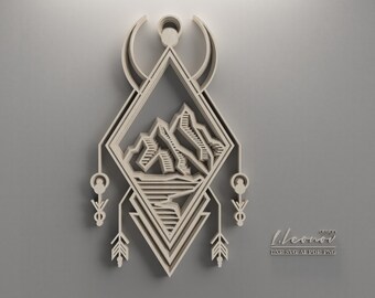 Mountain wall art, Multilayer Mountain wall decoration,  Mountain DXF, Mountain SVG files for Cricut, Layered Mountain, Laser Cut Mountain