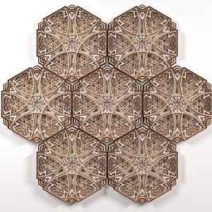 File digitale, file DXF Mandala, file DXF per taglio laser, file dxf a strati Modello di sega a scorrimento, file di taglio di carta mandala M158