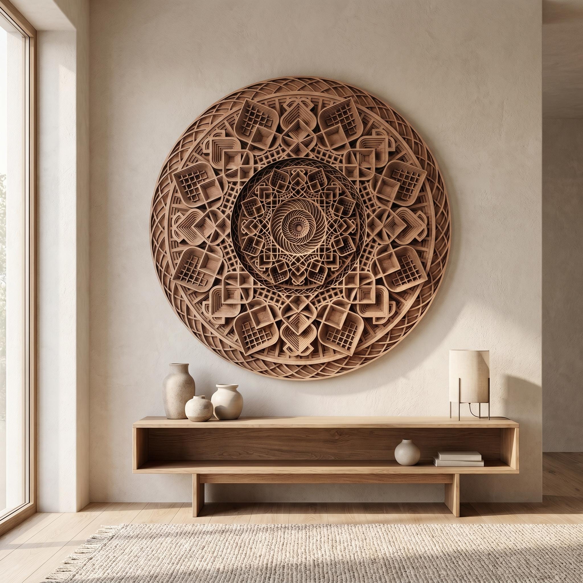 Dxf File Rounds Panel Round Wall Panel DXF | 10 Layer Laser Cut File | CNC Router SVG ...