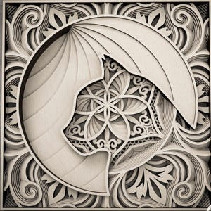 Nautilus Shell Wall Art File, 11 Layer Laser Cut Design, Multilayer Nautilus Svg Dxf, Ocean Inspired Panel, Cnc Router Template image 9
