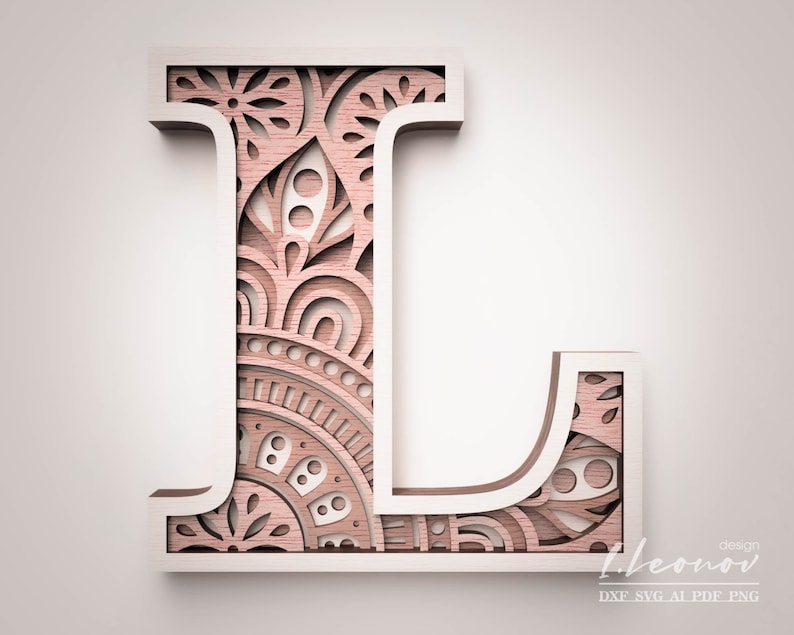 Laser Cut DXF Letter L DXF Alphabet Letter L Laser Cut Etsy