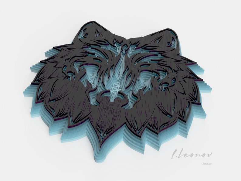 Free Free Layered Wolf Svg 460 SVG PNG EPS DXF File