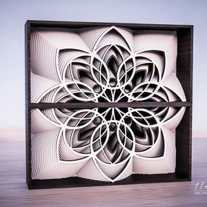 Digitale Datei, Mandala DXF-Datei, DXF-Datei für Laser geschnitten, Cricut SVG, Papier geschnitten Datei Mandala M202, Glowforge Design