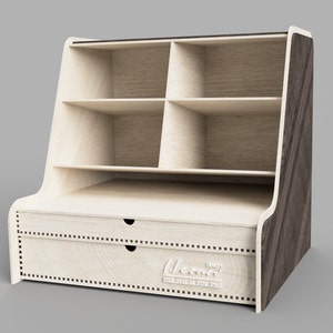 Laser cut file, Wood Sewing kit organizer, Wood Desk Organizer, Pencil Cup, Stand for handicrafts, Pen holder, Docking station,  Dxf,Pdf,Svg
