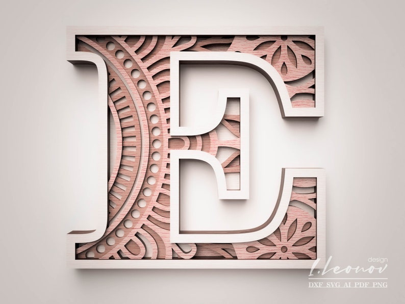 Laser Cut DXF Letter E DXF Alphabet Letter E Laser Cut Etsy Israel