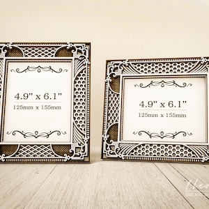Digital laser cut file, Laser cut photo frame vector file, Laser Cut Frame, Photo Frame 01, wall decoration.