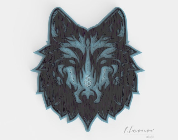 Download Multilayer Laser Cut File Layered Wolf Svg Ai Eps Dxf Laser Etsy