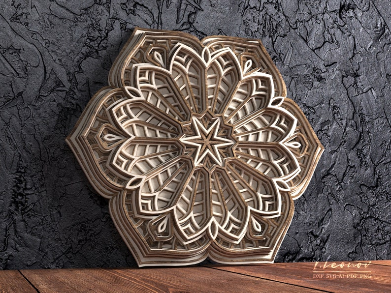 Download Multilayer laser cut mandala dxf file Dxf file for laser ...