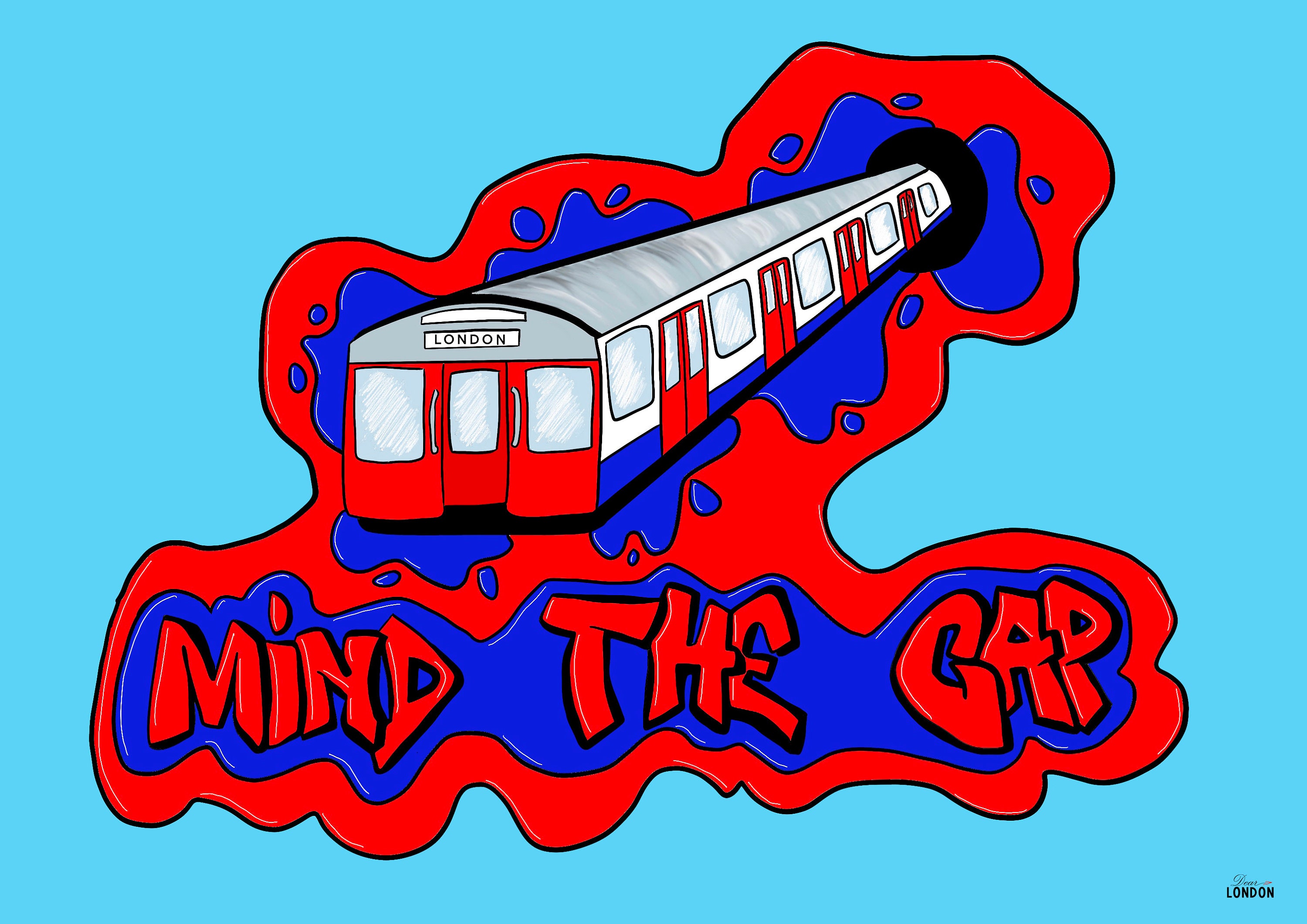 London Underground Tube Graffiti Style Souvenir Wall Art Etsy