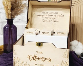 Custom Advice Cards Box Wedding Guest Book Alternative Wedding Cards Box With Lock Rustic Guest Book Box Wedding Envelope Box Memory Box