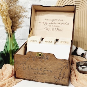 Blumen-Gästebuch Alternative Wunsch gut Hochzeitskarte Box Mit Schloss Hochzeits-Advise Card Box Memory Box Erinnerungsbox Hochzeitsgästebuch Box