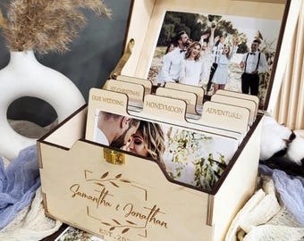 Custom Photo Box With Custom Dividers 5 x 7 Print Box Wedding Photo Box Photo Storage Box Memory Box Family Heirloom Box Gift For Parents