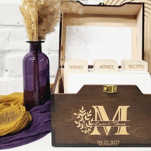 Caixa de cartão de conselho de casamento, livro de visitas de casamento, alternativa, caixa de cartões personalizados com fechadura, caixa de memórias de casamento, caixa de poço dos desejos, caixa de lembranças