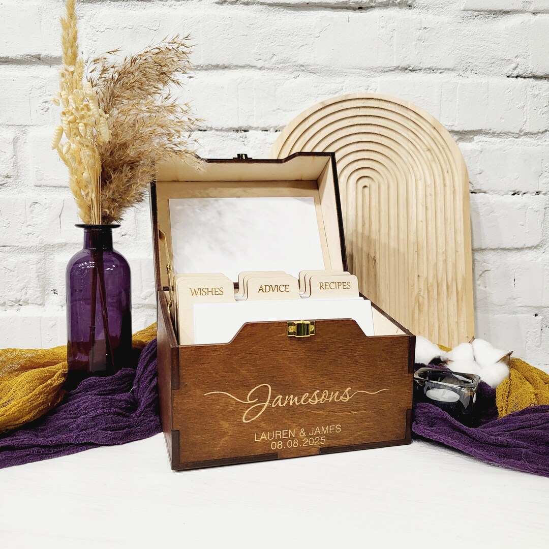 Wedding Memory and Advice Box Custom Wedding Cards Box Wedding Guest ...