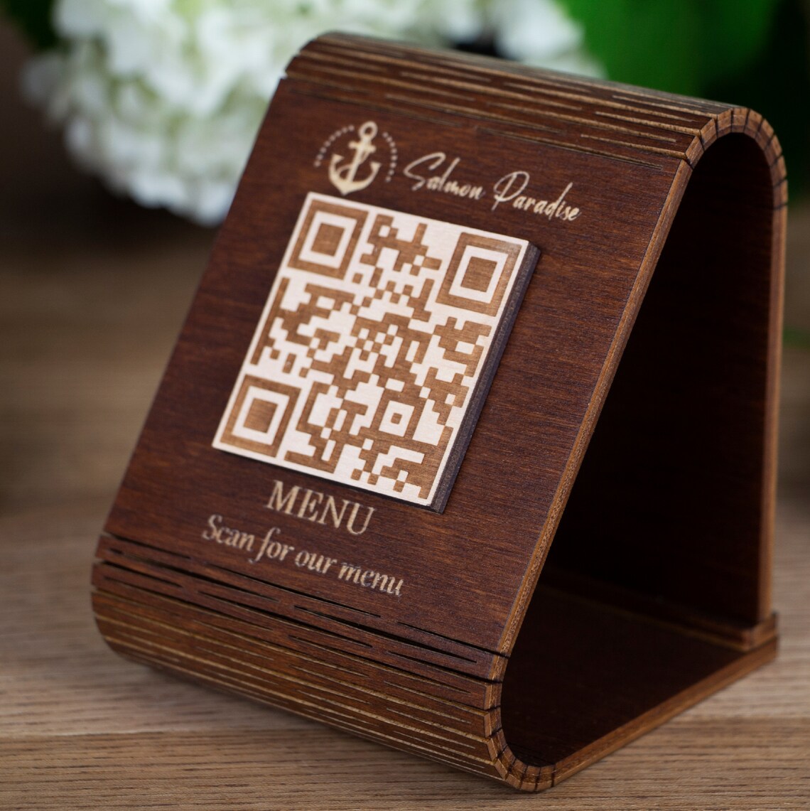 Men7 QR Code Scan Menu Sign Custom QR Code Tabletop Sign Scan for ...
