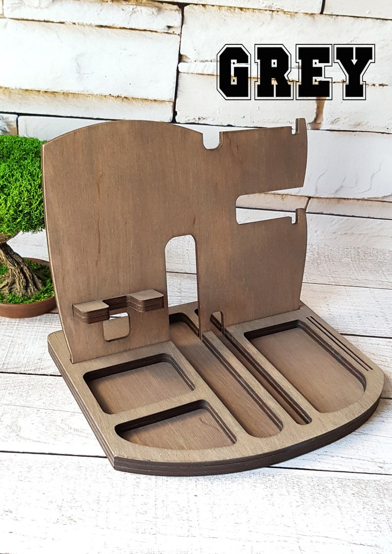 Personalized Desk Organizer Wood Docking Station Gift For Men Etsy