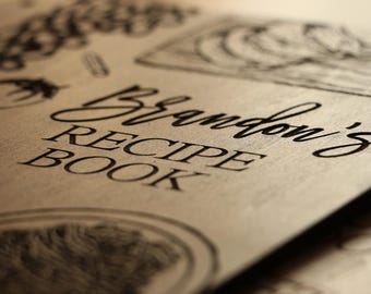 Personalized Cookbook Wooden Recipe Book Custom Recipe Journal Christmas Gift Idea For Mom Recipe Binder Grandma Gift For Wife Sister Gift