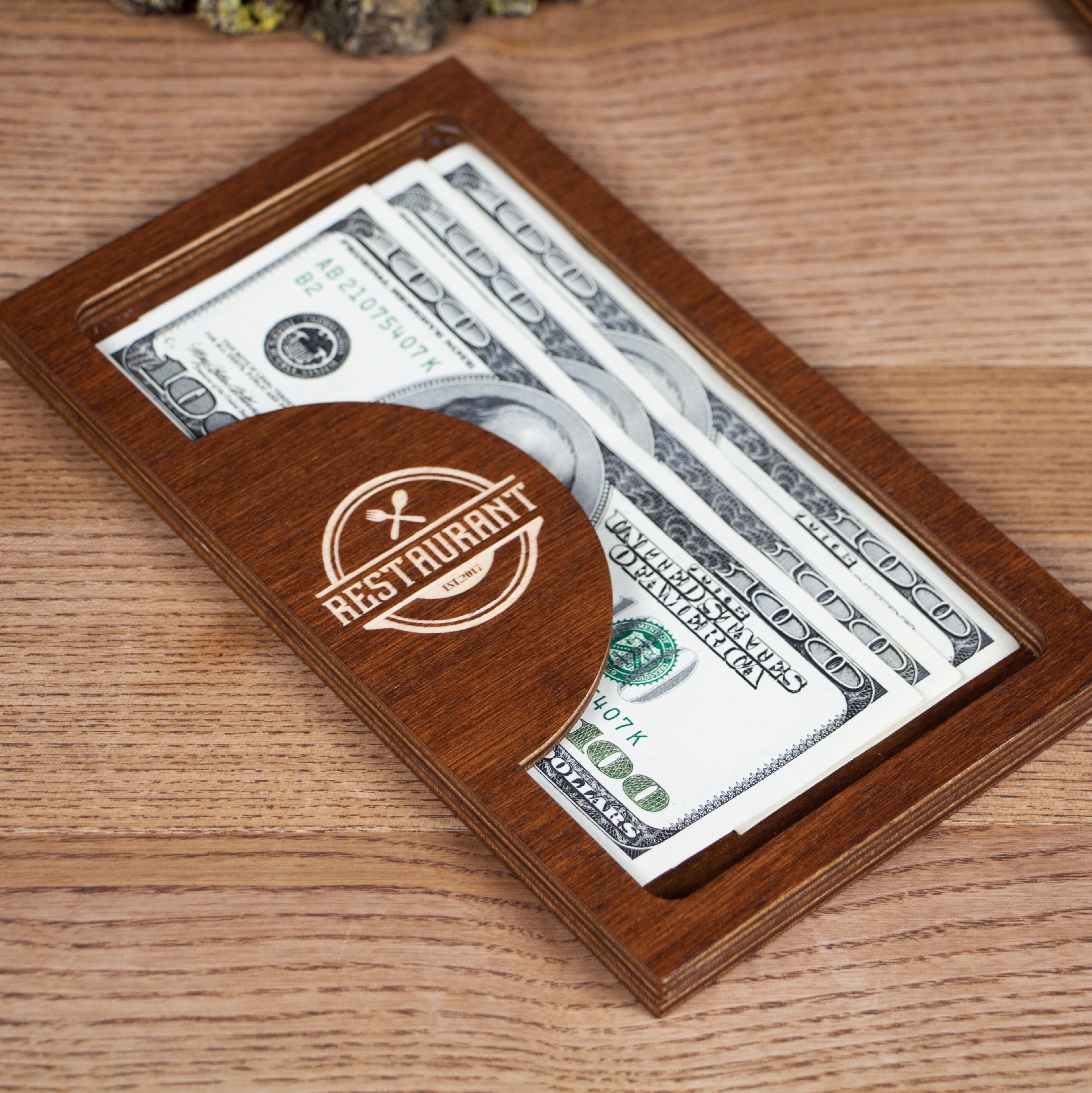 Check Presenter Tray for Guest Personalized Check Presenter With Logo