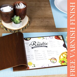 Restaurant Menu Cover Wooden Menu Folder Table Menu Holder Vine Menu Cover Custom Menu Holder Cafe Cocktail Menu Book Desert Menu Display