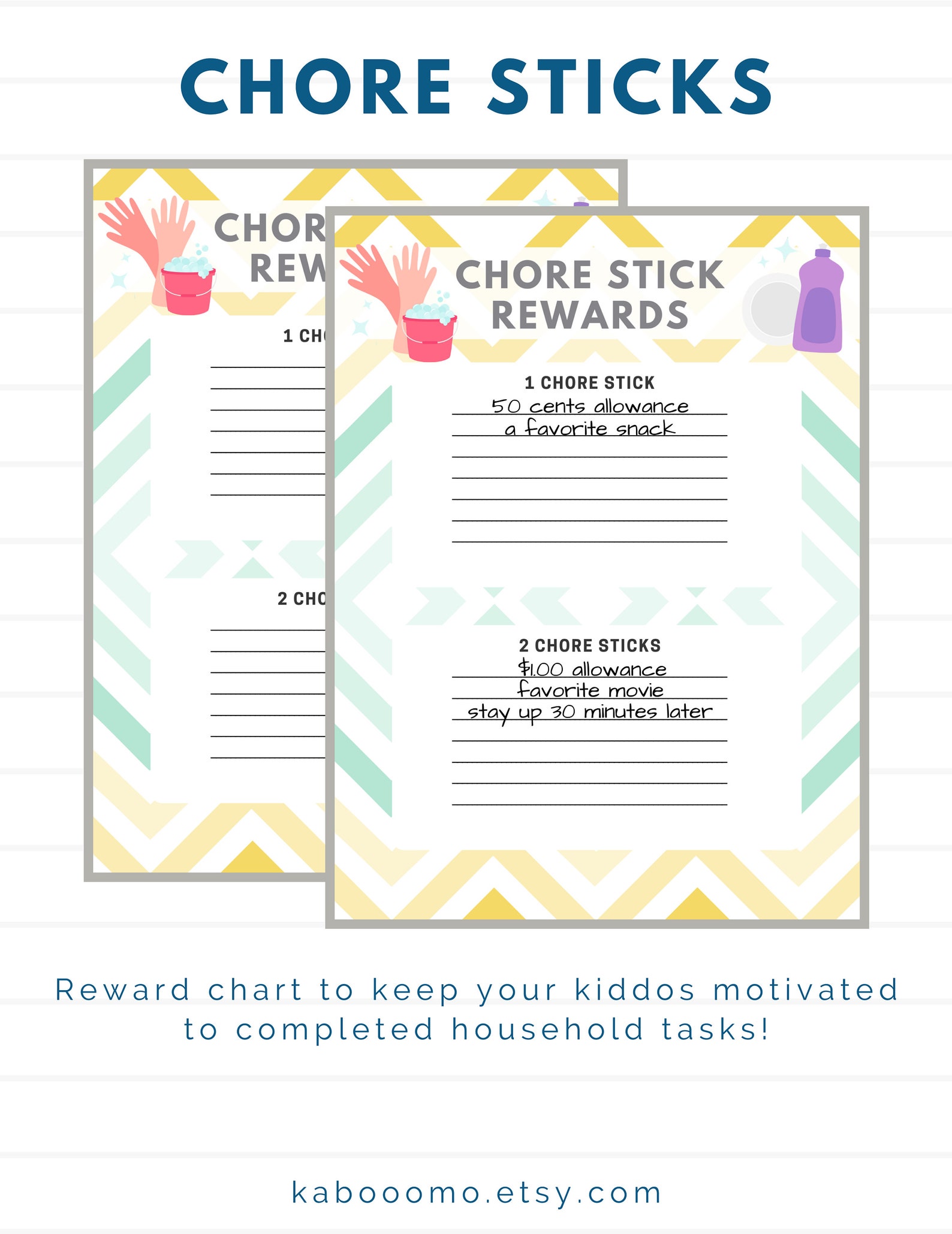 Chore Sticks Chore Chart Reward Chart Popsicle Stick Chore - Etsy
