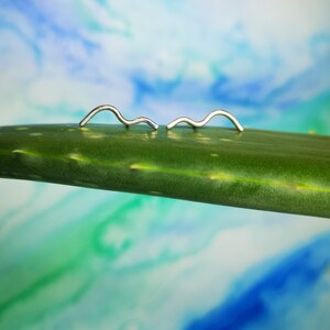 YaoYao - recycled 925 sterling silver wave studs