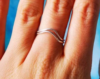 Aimee -  Sister Wave Ring 925 Sterling Silver