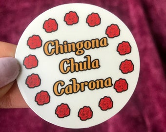 Chingona Chula Cabrona Sticker, Latina Sticker, Latina Merch