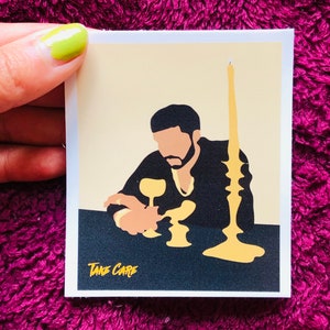 Drake Take Care Album Sticker, Drake Sticker, Champagne Papi, Drake Merch image 4