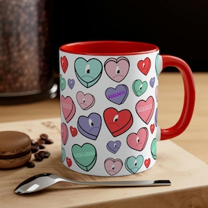 Un San Valentin Sin Ti Bad Bunny, caneca de café dos namorados, Bad Bunny Xoxo Valentine Cup, xícara de café dos namorados, corações dos namorados