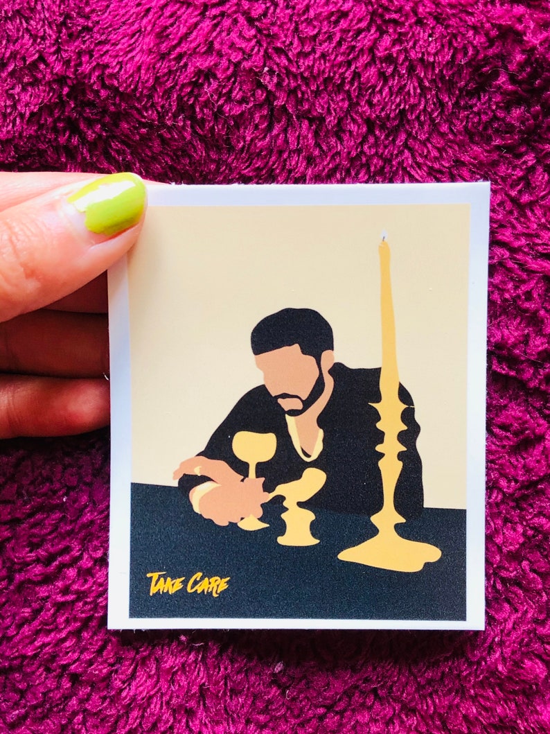 Drake Take Care Album Sticker, Drake Sticker, Champagne Papi, Drake Merch image 4