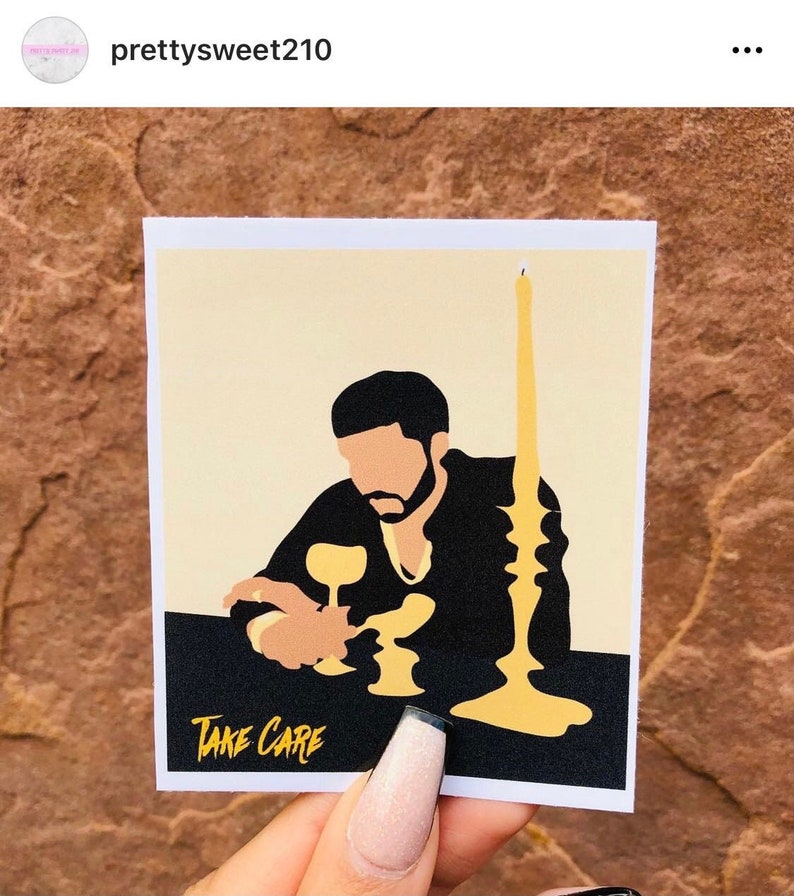 Drake Take Care Album Sticker, Drake Sticker, Champagne Papi, Drake Merch image 1