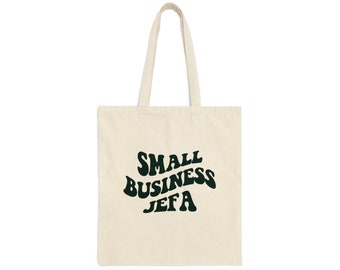 Small Business Owner Tote Bag | Business Jefa | Retro Small Business Canvas Tote Bag | Girl Boss | Cotton Reusable Bag | Boho Tote Bag