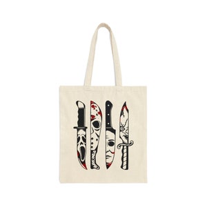 Horror Movie Merch, Halloween, Michael Myers, Cotton Canvas Tote Bag