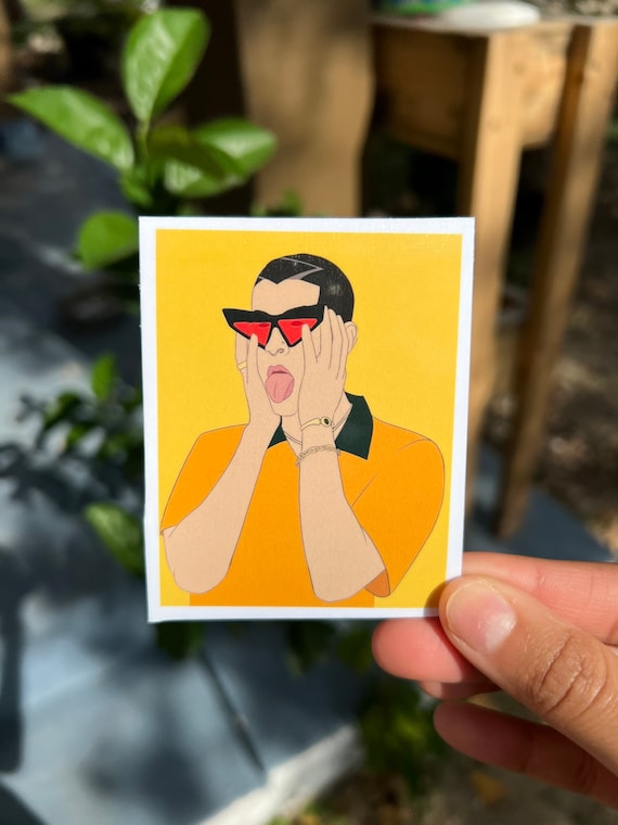 Inspired Bad Bunny Sticker, Bad Bunny Merch, Bad Bunny Fan Art