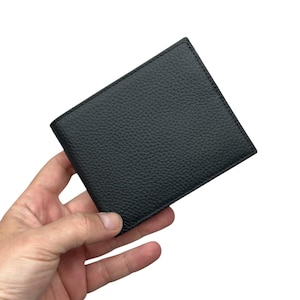 Personalisierbare Leder Geldbeutel - Personalisiertes Design Portemonnaie - Gedruckt auf Leder. Nicht Laser. Leder Geldbörse Memory Geschenk - Schwarz