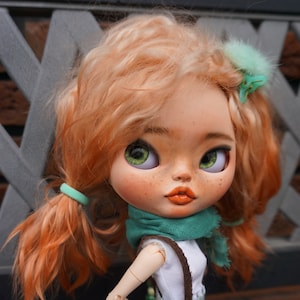 Blythe, Blythe dolls custom, Customized doll, OOAK doll, Custom blythe doll, gift for her,  ブライ ス, natural mohair hair, blythe doll, “Molly"