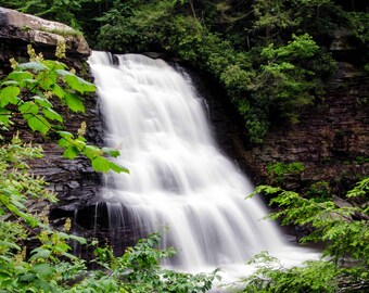 Muddy Creek Falls, 3 seasons avail., vert., photography, Swallow Falls State Park, waterfalls, picture, Garrett County, Maryland, art, photo