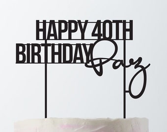 Acrylic cake topper