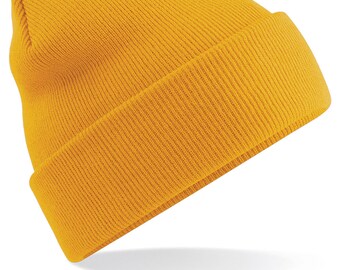 Mustard Beanie Hat (Christmas / Winter Warm, Comfortable Beanie Hat)