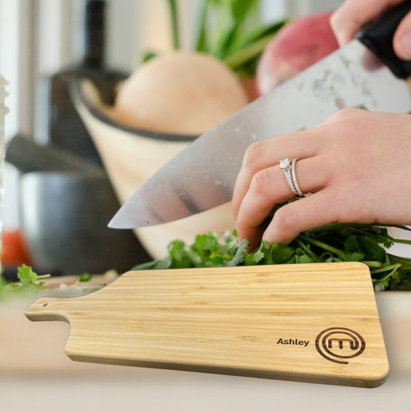 Personalised MasterChef laser engraved chopping board