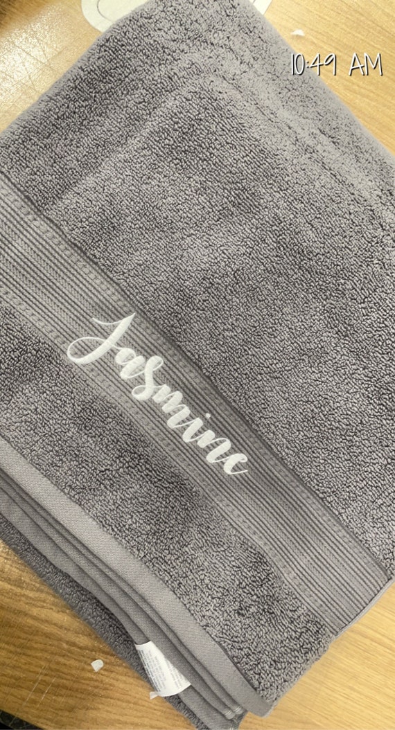 Personalised Embroidered Bath Sheet Stunning Embroidered | Etsy