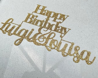 Card cake topper