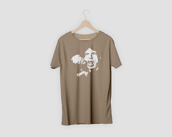Mick-Jagger Face Printed T-Shirt