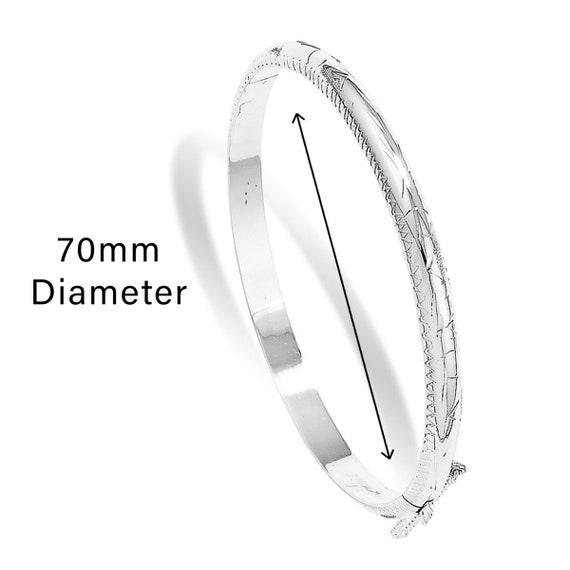 Aeon Sterling Silver Engraved Bangle - Anti Allergic Durable
