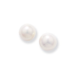 Aeon 9 kt gouden synthetische pareloorbellen - hypoallergeen 9 kt goud voor dames, 9 kt gouden oorbellen voor vrouwen, comfortabele elegante stijl duurzaam