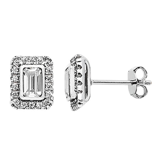 Best seller Trendy 4MM 5MM 6MM CZ zircone cubico S925 in argento Sterling orecch