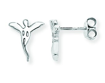 Örhängen i sterlingsilver med ängel, hypoallergena (12 mm x 9 mm)